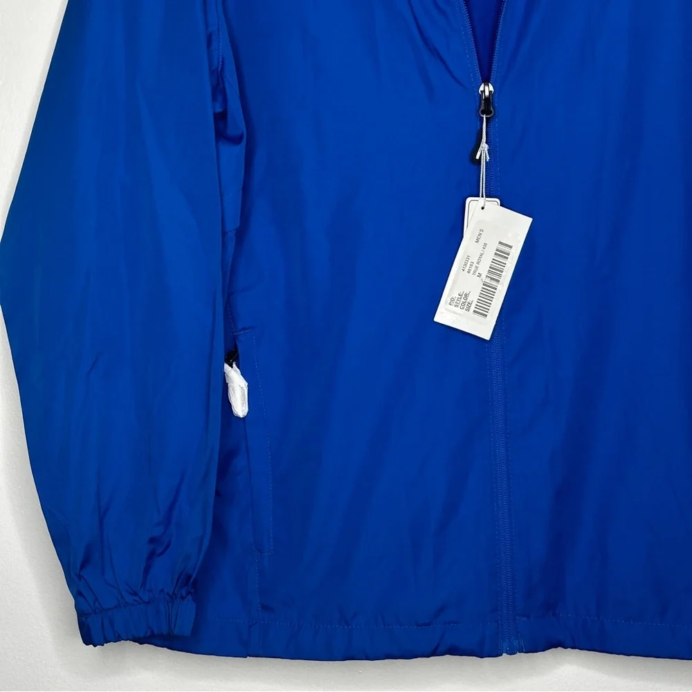 Core 365 Blue Mens Jacket Reflective Water Resistance‎ NWT 100% polyester